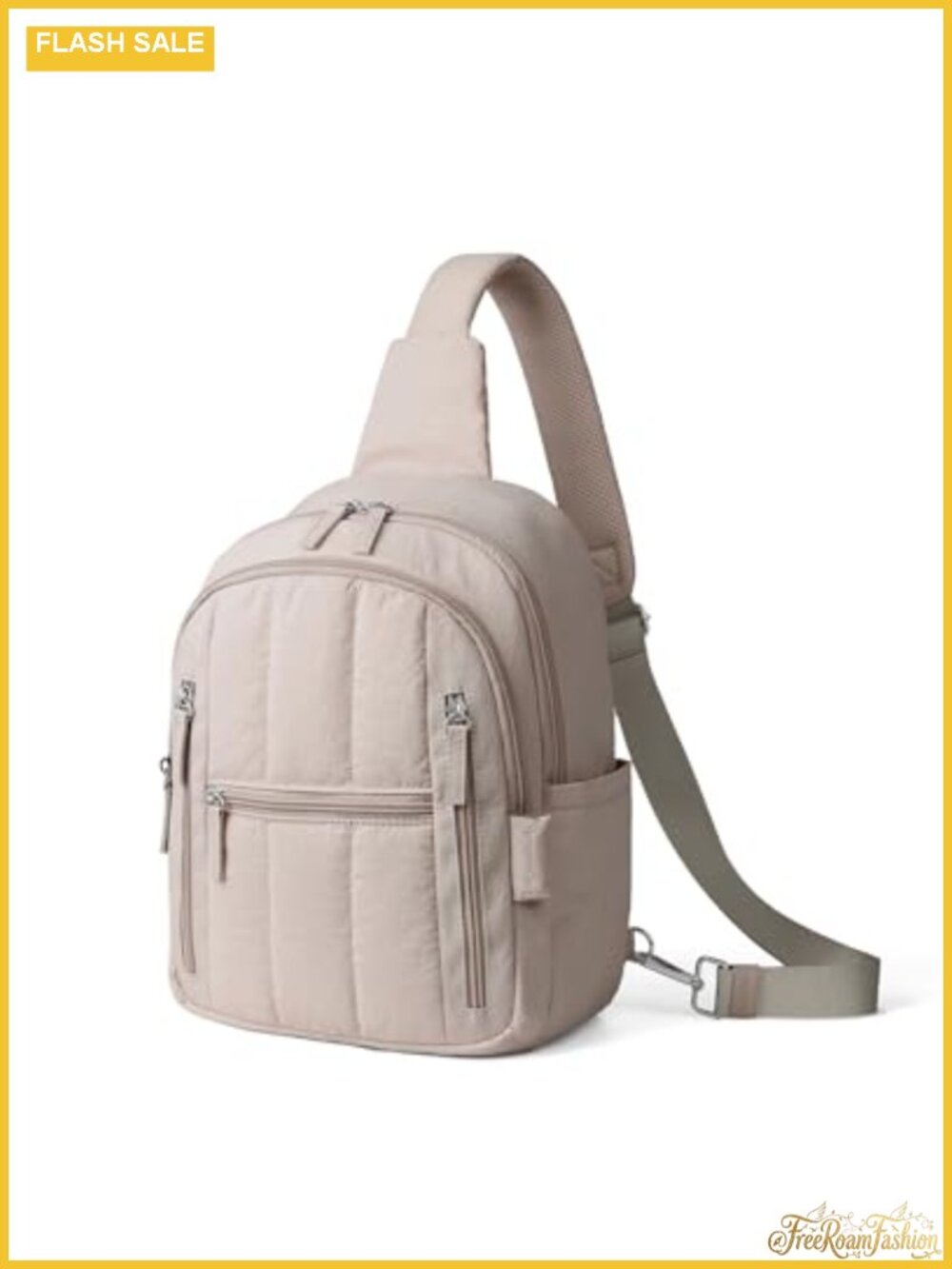 Puffer Crossbody Bag RFID Sling Bag Quilted Polyester Travel